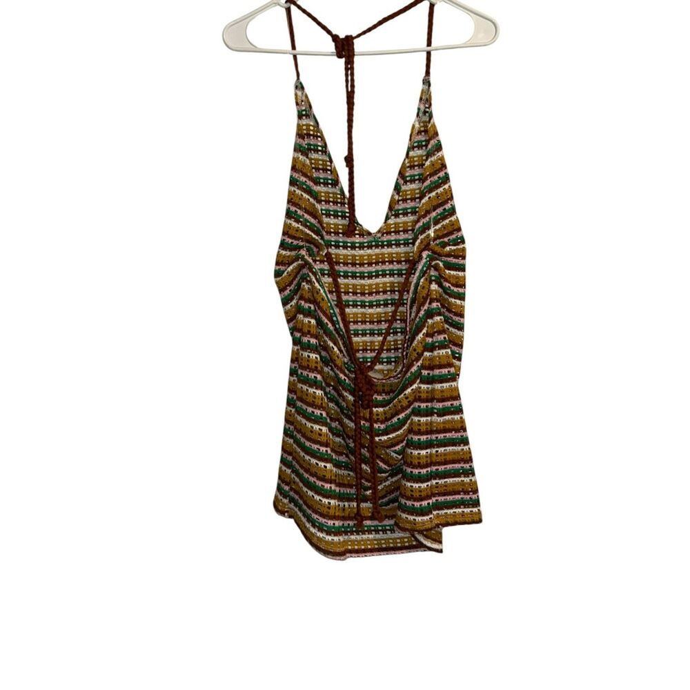 Wild Fable Crochet Halter Top XL Boho Knit Tank Festival Y2K Top